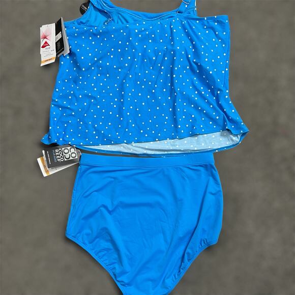 2 Piece Coco Reef Tankini 3X Ultra Fit Underwire Top Power Pant Bottoms Plus NEW - Picture 4 of 14